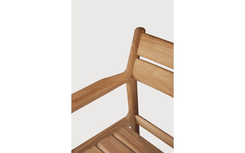 JACK OUTDOOR DINING CHAIR FRAME - TEAK - WITH ARMS