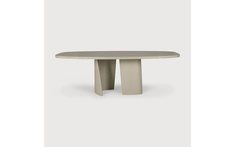CANYON OUTDOOR DINING TABLE - VARNISHED CONCRETE - LIGHT GREY - OVAL 230 x 115 x 76	25061