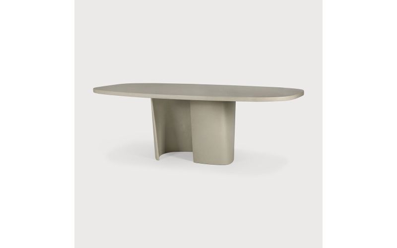 CANYON OUTDOOR DINING TABLE - VARNISHED CONCRETE - LIGHT GREY - OVAL 230 x 115 x 76	25061