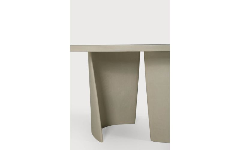 CANYON OUTDOOR DINING TABLE - VARNISHED CONCRETE - LIGHT GREY - OVAL 230 x 115 x 76	25061