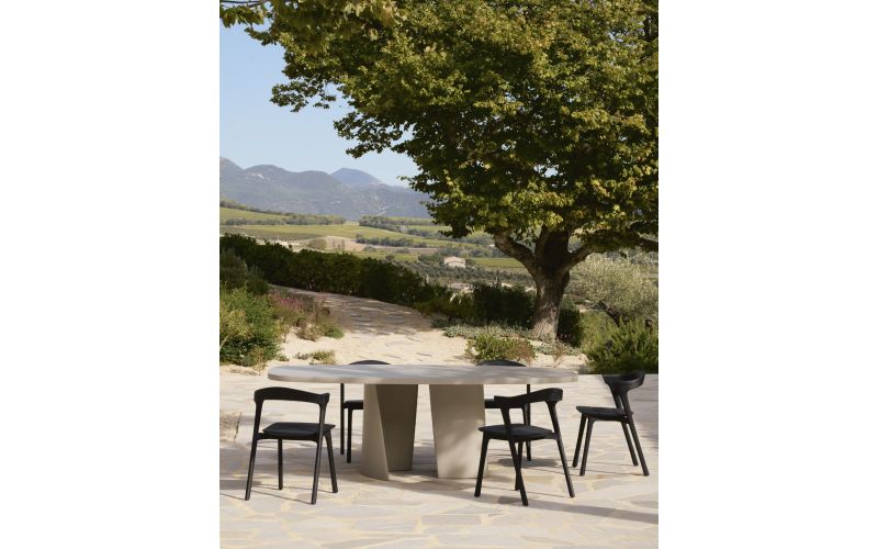 CANYON OUTDOOR DINING TABLE - VARNISHED CONCRETE - LIGHT GREY - OVAL 230 x 115 x 76	25061