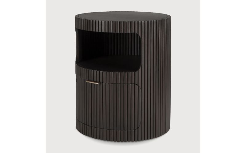 BOOMERANG DRAWER UNIT - VARNISHED MAHOGANY - DARK BROWN -1 DRAWER WITH KEYLOCK 45 x 45 x 55	35015