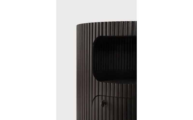 BOOMERANG DRAWER UNIT - VARNISHED MAHOGANY - DARK BROWN -1 DRAWER WITH KEYLOCK 45 x 45 x 55	35015