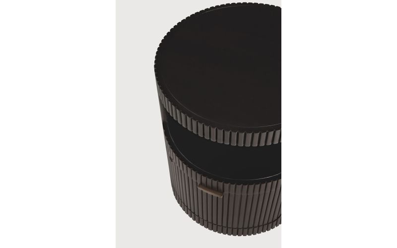 BOOMERANG DRAWER UNIT - VARNISHED MAHOGANY - DARK BROWN -1 DRAWER WITH KEYLOCK 45 x 45 x 55	35015