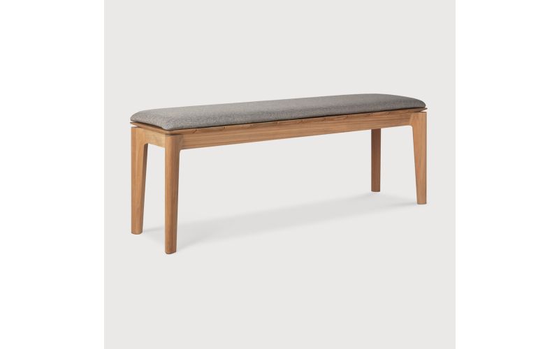 BOK OUTDOOR BENCH - TEAK - MOCHA FABRIC