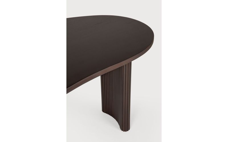 BOOMERANG DESK - VARNISHED MAHOGANY - DARK BROWN 