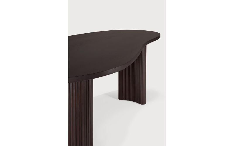 BOOMERANG DESK - VARNISHED MAHOGANY - DARK BROWN 