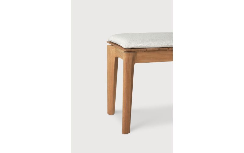 BOK OUTDOOR BENCH - TEAK - OFF WHITE FABRIC 