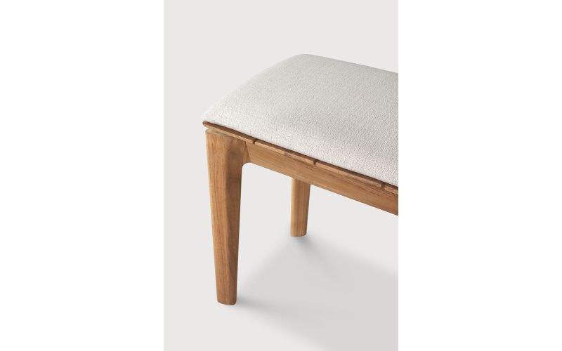 BOK OUTDOOR BENCH - TEAK - OFF WHITE FABRIC 