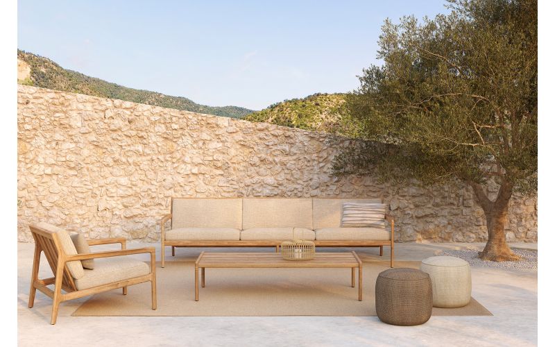 ETHNICRAFT DONUT OUTDOOR POEF-MOCHA 20067 50 x 50 x 40