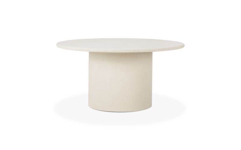 ELEMENTS DINING TABLE - VARNISHED MICROCEMENT - OFF WHITE - ROUND 150 X 150 X 76  26425