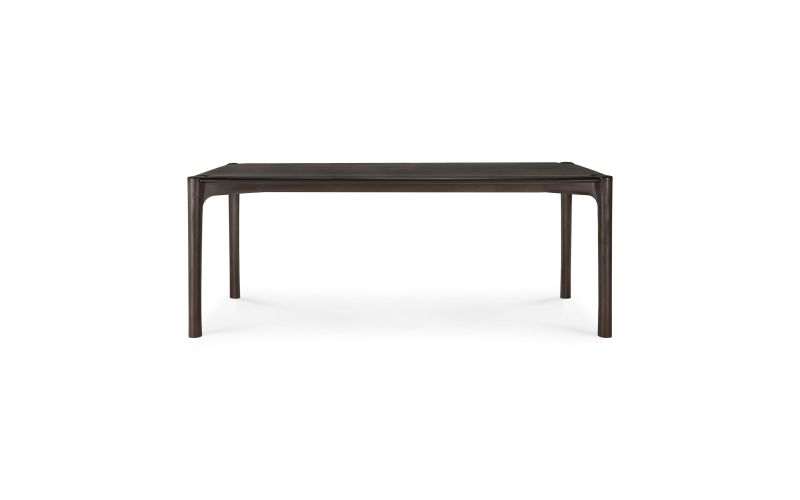 TEAK DARK-BROWN VARNISHED BOK DINNING 200X95