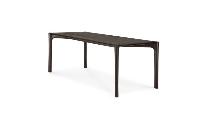 TEAK DARK-BROWN VARNISHED BOK DINNING 200X95