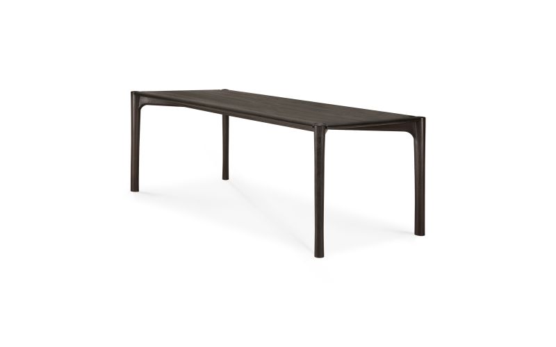 TEAK DARK-BROWN VARNISHED BOK DINNING 220X95