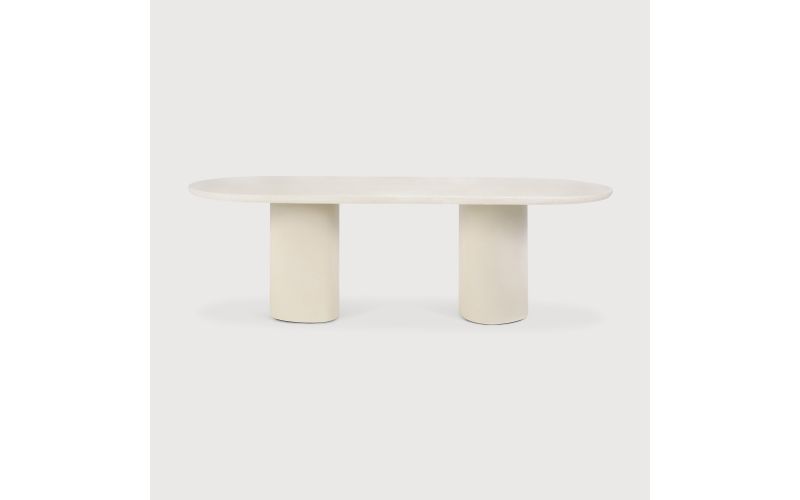 ELEMENTS DINING TABLE - VARNISHED MICROCEMENT - OFF WHITE - OBLONG 240 X 100 X 76 26427
