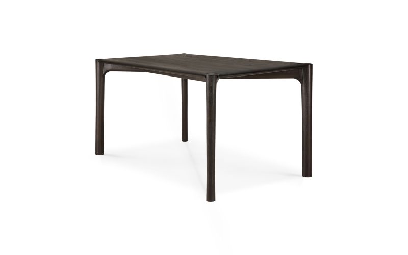 TEAK DARK-BROWN VARNISHED BOK DINNING 140X80 CM