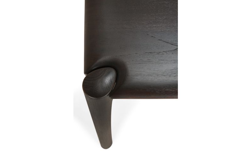 TEAK DARK-BROWN VARNISHED BOK DINNING 140X80 CM