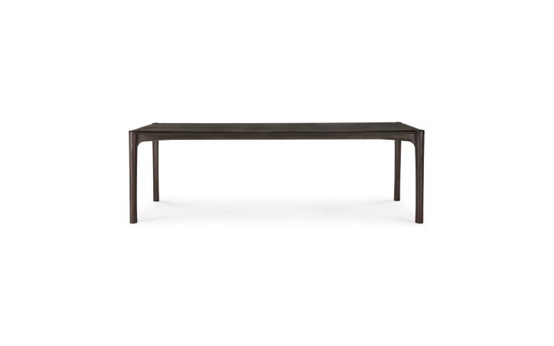 TEAK DARK-BROWN VARNISHED BOK DINNING 240X100