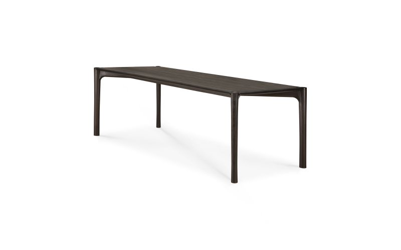 TEAK DARK-BROWN VARNISHED BOK DINNING 240X100