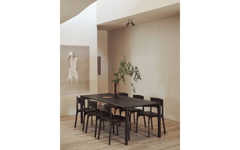 PI TEAK DARK-BROWN VARNISHED DINING 240X100