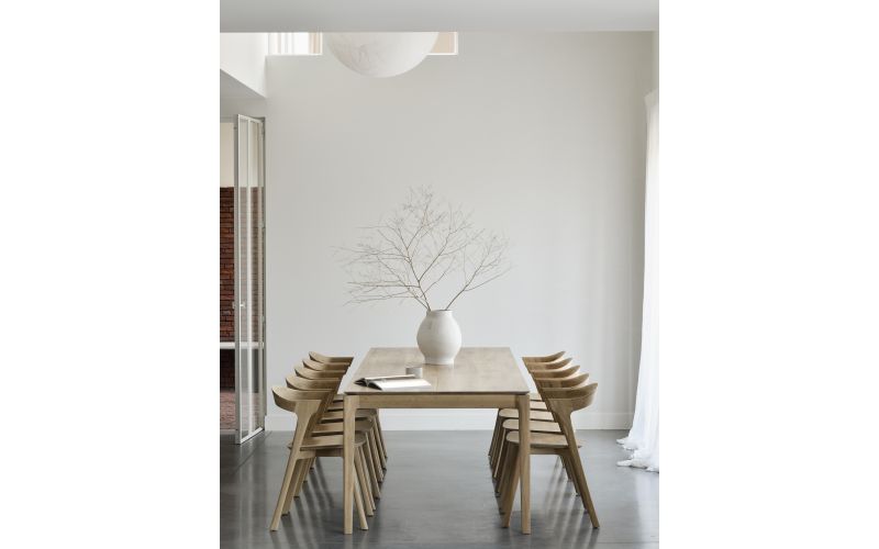 ETHNICRAFT BOK EXTENDABLE DINING TABLE - VARNISHED OAK - RECTANGULAR 160/240 X 90 X 76 55208