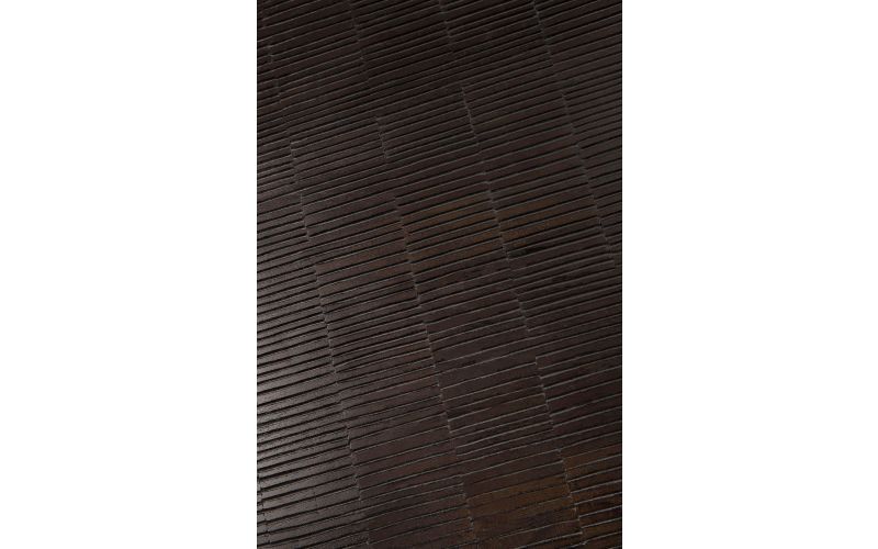 GROOVES COFFEE TABLE - VARNISHED TEAK - OFF BLACK - RECTANGULAR 170 X 120 X 34 12258