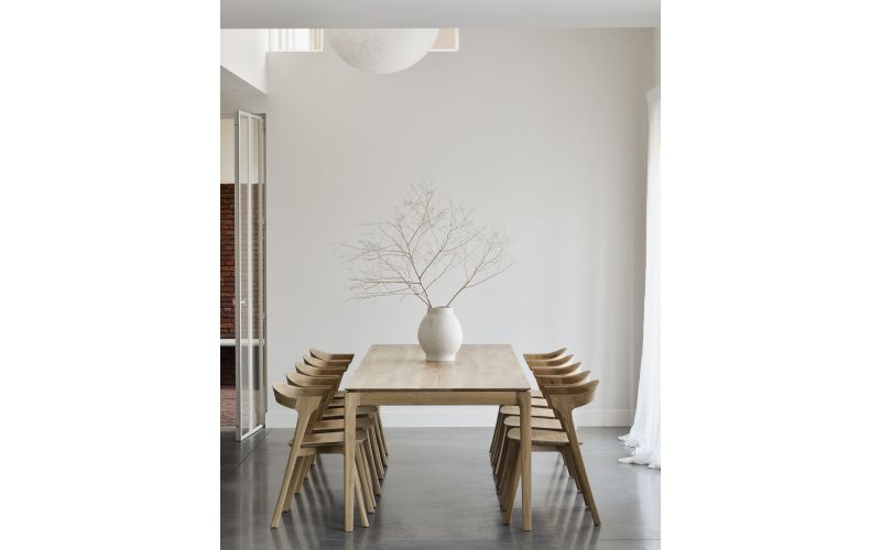 BOK EXTENDABLE DINING TABLE - VARNISHED OAK - RECTANGULAR 200/300 X 100 X 76 55210