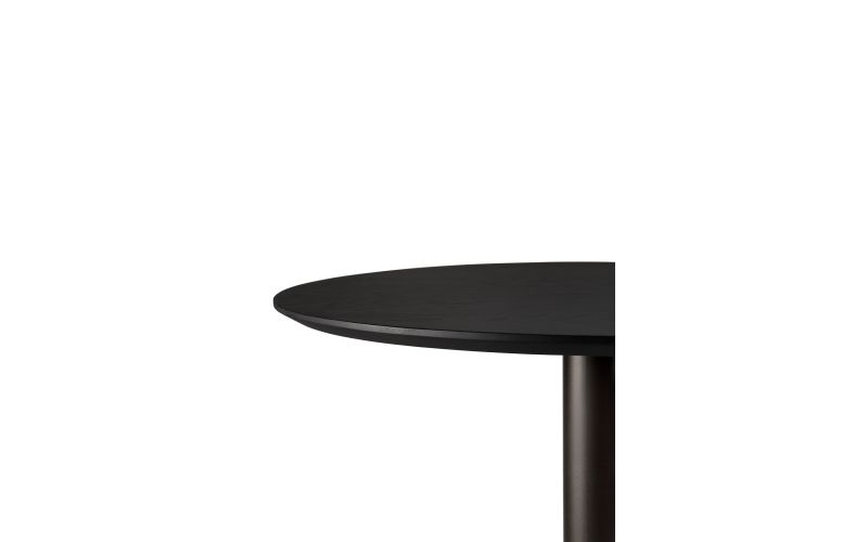 BLEND DINING TABLE - VARNISHED OAK TOP - BLACK - DARK BRONZE BASE - ROUND 90 X 90 X 76 51950