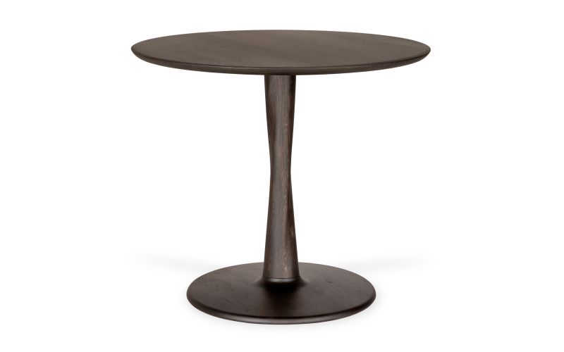 TORSION DINING TABLE - VARNISHED OAK - BROWN - ROUND 90 X 90 X 76 50024