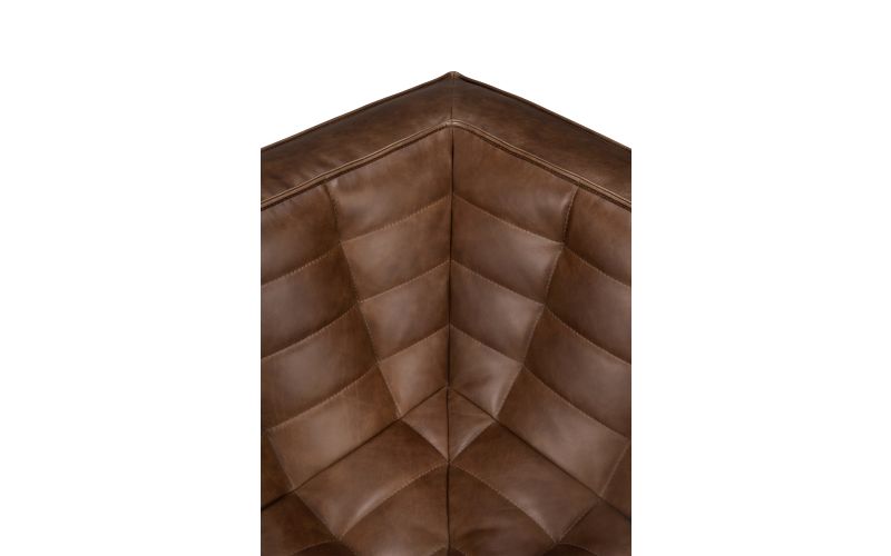 N701 MODULAR SOFA - CHESTNUT LEATHER - 90° SQUARE CORNER 91 X 91 X 76 20292