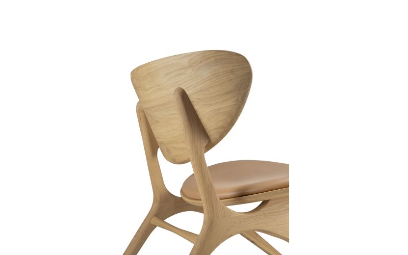 EYE LOUNGE CHAIR - VARNISHED OAK - SIENNA LEATHER 