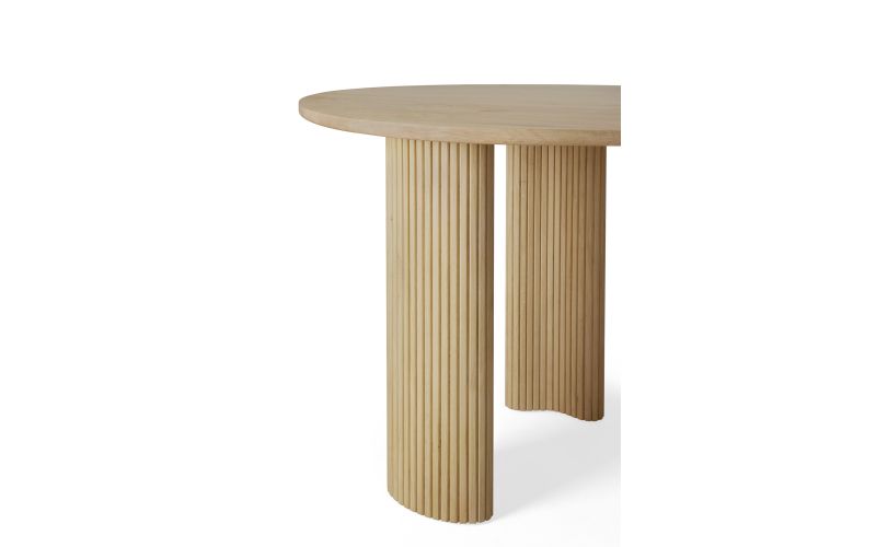 BOOMERANG DESK - VARNISHED OAK - PEBBLE SHAPE 160 