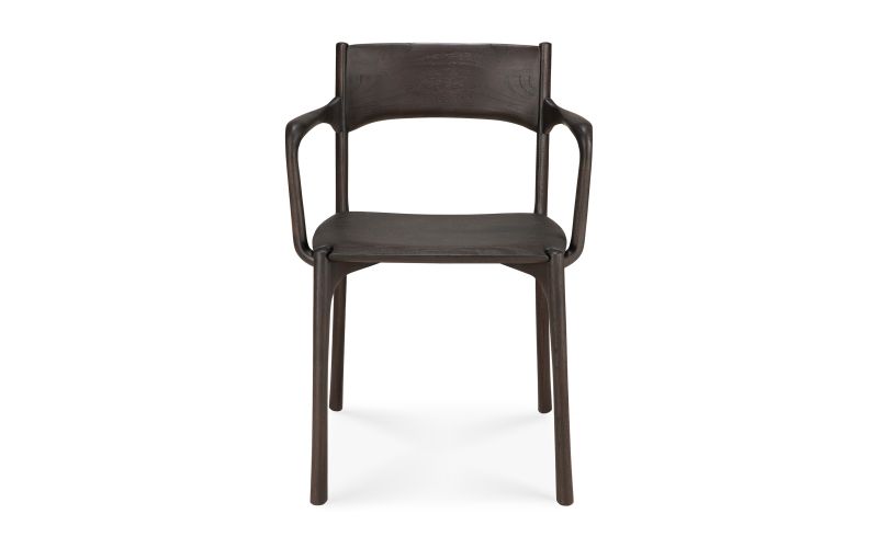 PI dining chair - varnished teak - dark brown 