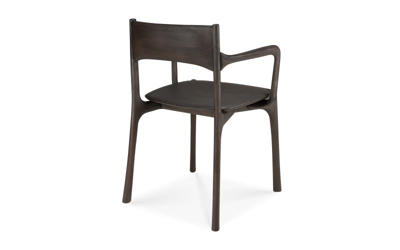 PI dining chair - varnished teak - dark brown 