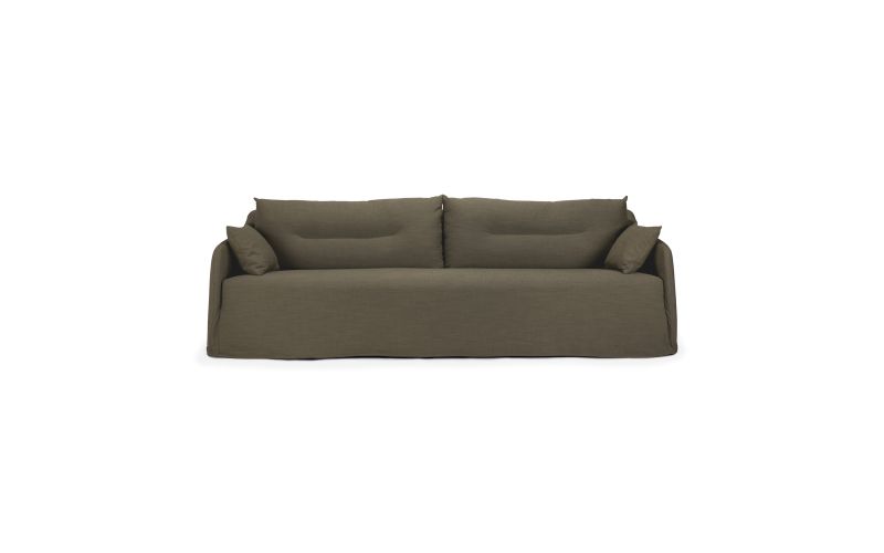 WEAVE SOFA - GREEN FABRIC - 3 SEATER - REMOVABLE COVER 244 X 95 X 75 21413