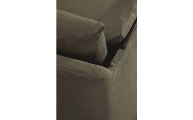 WEAVE SOFA - GREEN FABRIC - 3 SEATER - REMOVABLE COVER 244 X 95 X 75 21413