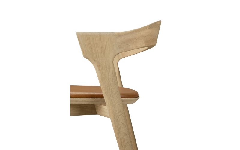 BOK BAR STOOL - VARNISHED OAK - COGNAC LEATHER 50 X 53 X 103 51563