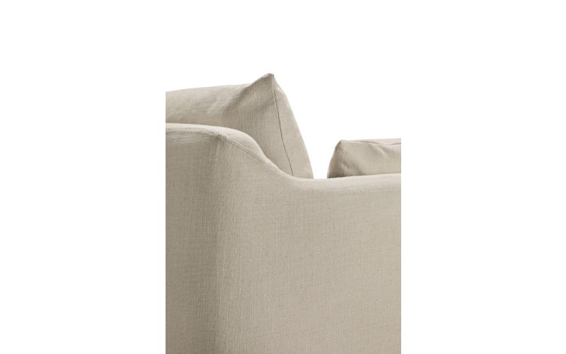 WEAVE SOFA - BONE FABRIC - 3 SEATER - REMOVABLE COVER 244 X 95 X 75 21412