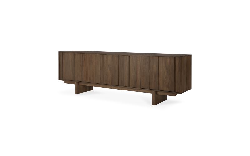 PILLAR SIDEBOARD - VARNISHED TEAK - WILD BROWN - 4 DOORS 220 X 45 X 70 14323