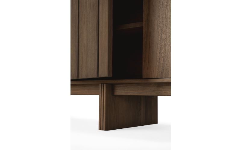 PILLAR SIDEBOARD - VARNISHED TEAK - WILD BROWN - 4 DOORS 220 X 45 X 70 14323