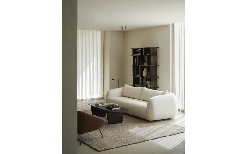 FIGUR SOFA - CHALK FABRIC - 3 SEATER 244 X 107 X 72 21403