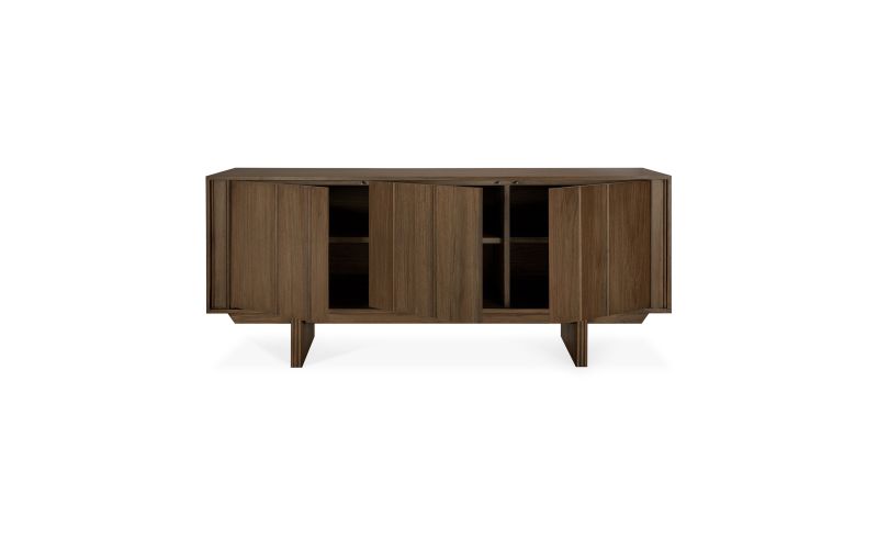 PILLAR SIDEBOARD - VARNISHED TEAK - WILD BROWN - 3 DOORS 169 X 45 X 70 14322