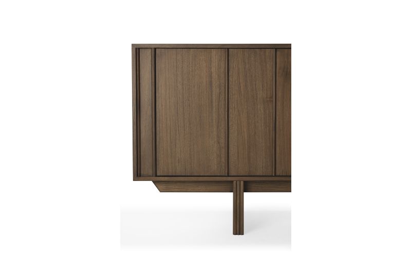 PILLAR SIDEBOARD - VARNISHED TEAK - WILD BROWN - 3 DOORS 169 X 45 X 70 14322