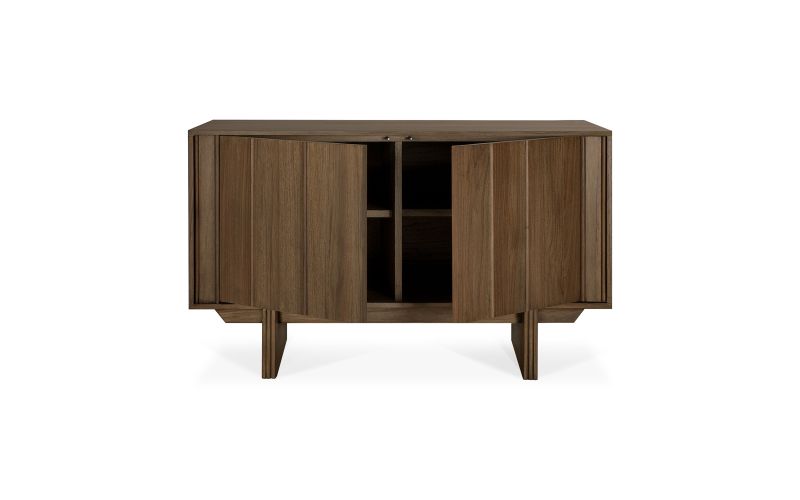 PILLAR SIDEBOARD - VARNISHED TEAK - WILD BROWN - 2 DOORS 119 X 45 X 70 14321