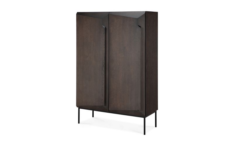 STAIRS CUPBOARD - VARNISHED OAK - BROWN - 2 DOORS 100 X 46 X 150 50441