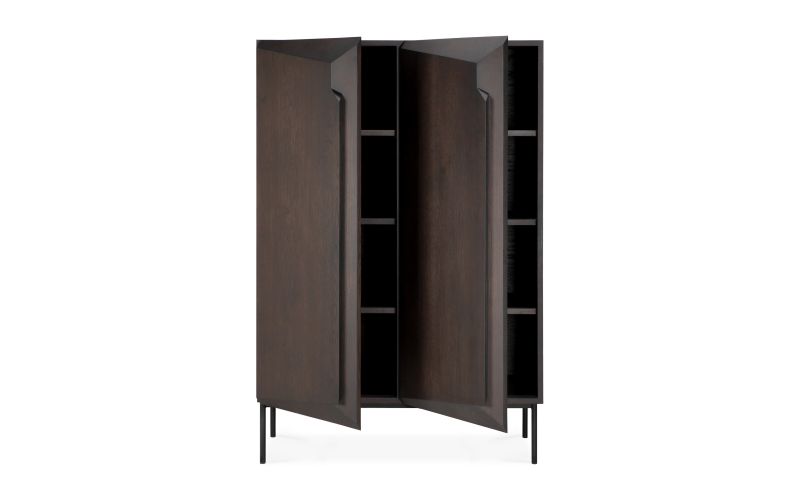 STAIRS CUPBOARD - VARNISHED OAK - BROWN - 2 DOORS 100 X 46 X 150 50441