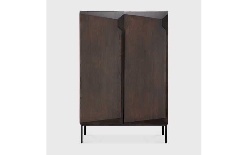 STAIRS CUPBOARD - VARNISHED OAK - BROWN - 2 DOORS 100 X 46 X 150 50441