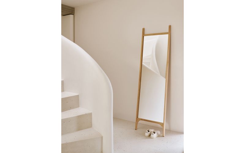 PI FLOOR MIRROR - OAK FRAME - RECTANGULAR 