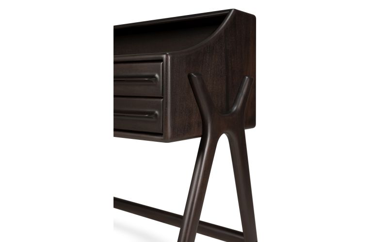 FLOW DESK - VARNISHED MAHOGANY - ROSE BROWN 