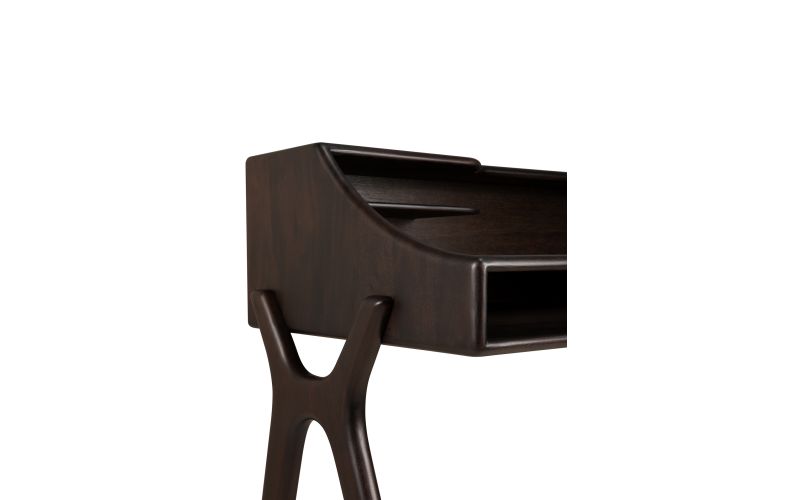 FLOW DESK - VARNISHED MAHOGANY - ROSE BROWN 